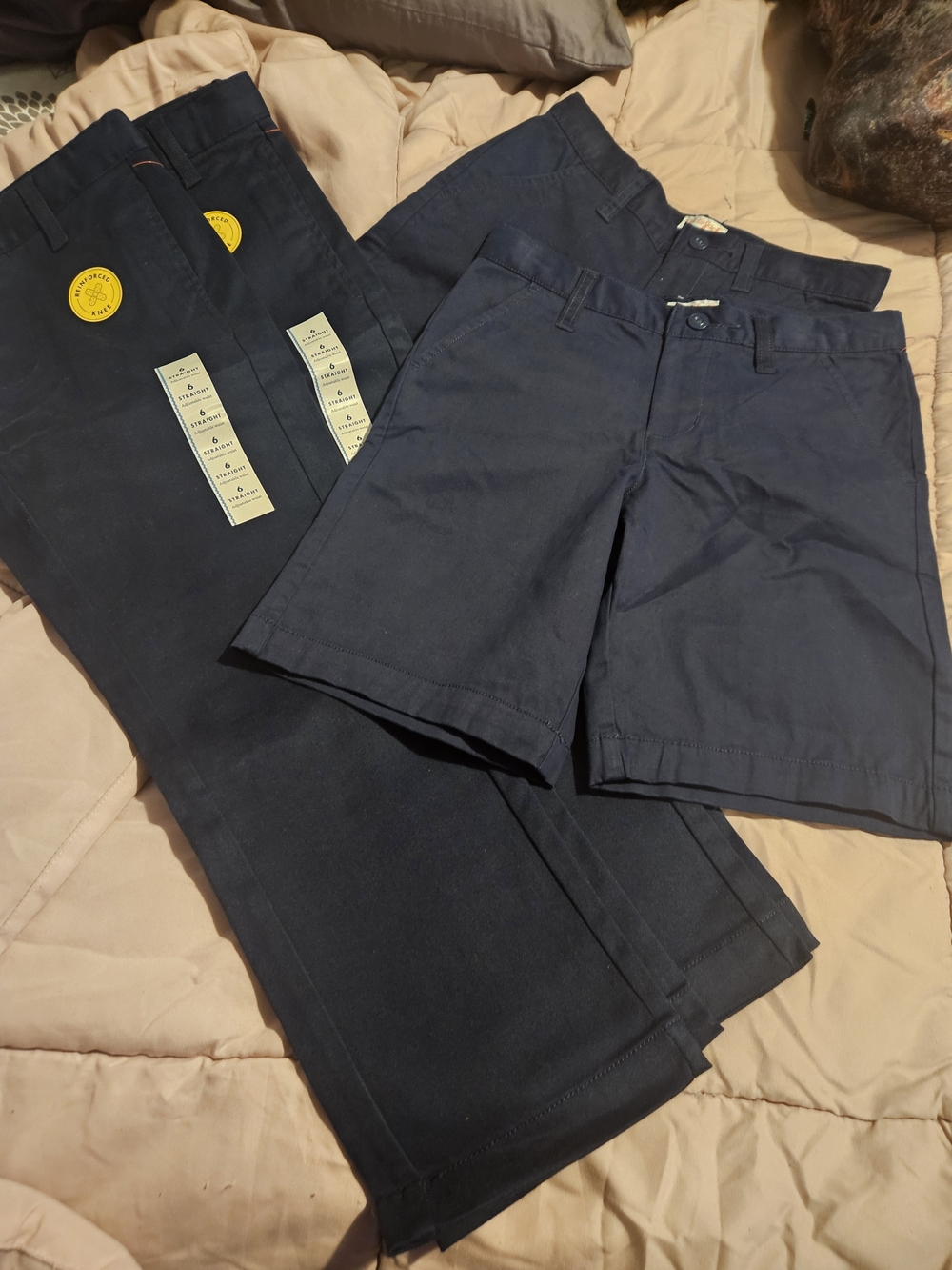 Little Boys Navy Blue Uniform Pants/shorts